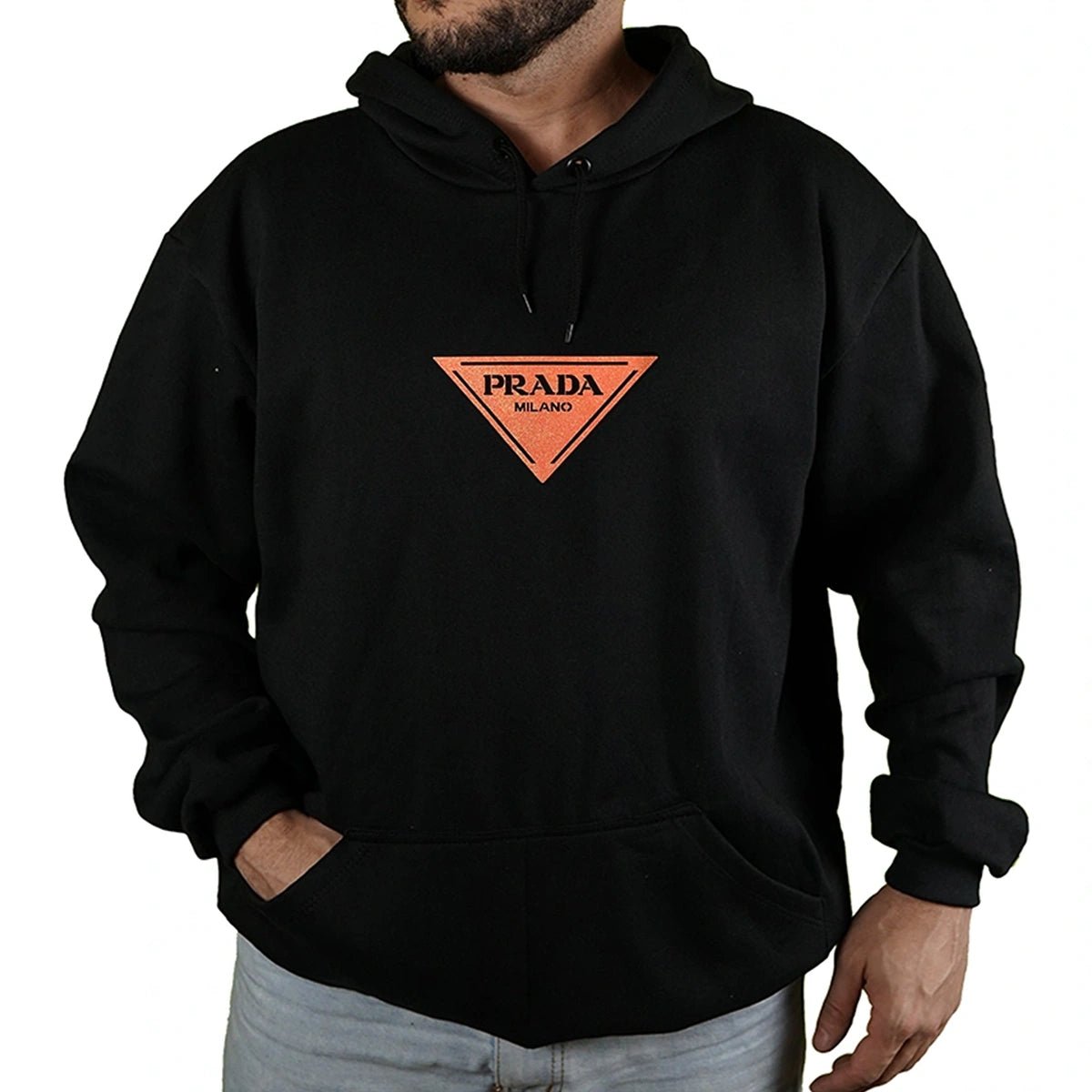 Blusa Moletom Prada Milano Triangle Com Capuz Premium - RecordeOnLine