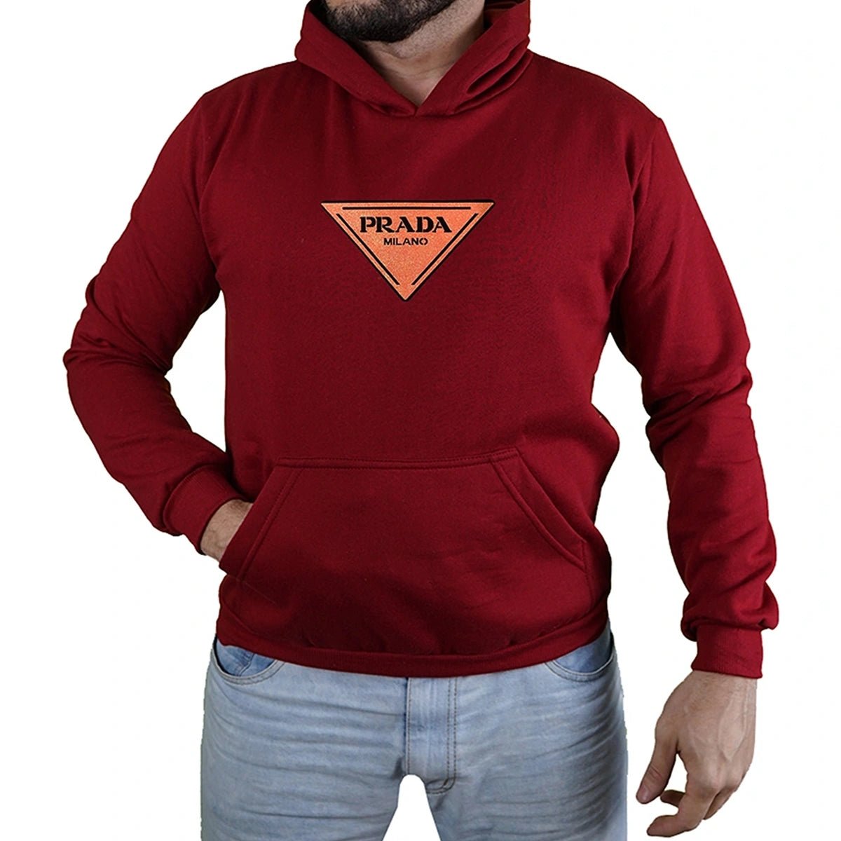 Blusa Moletom Prada Milano Triangle Com Capuz Premium - RecordeOnLine