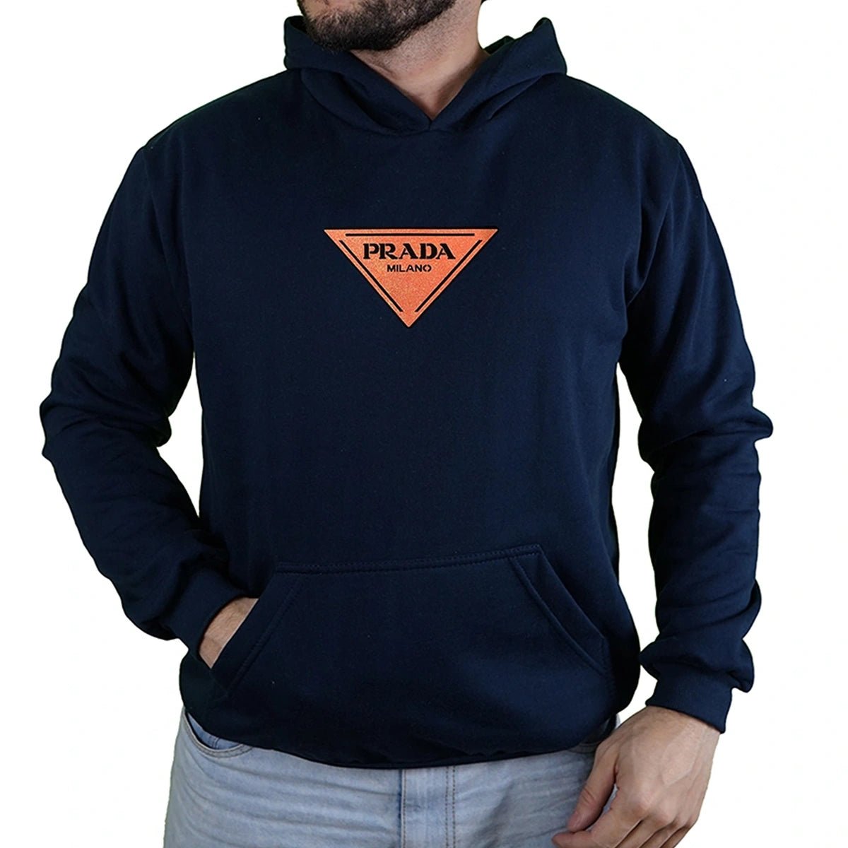 Blusa Moletom Prada Milano Triangle Com Capuz Premium - RecordeOnLine