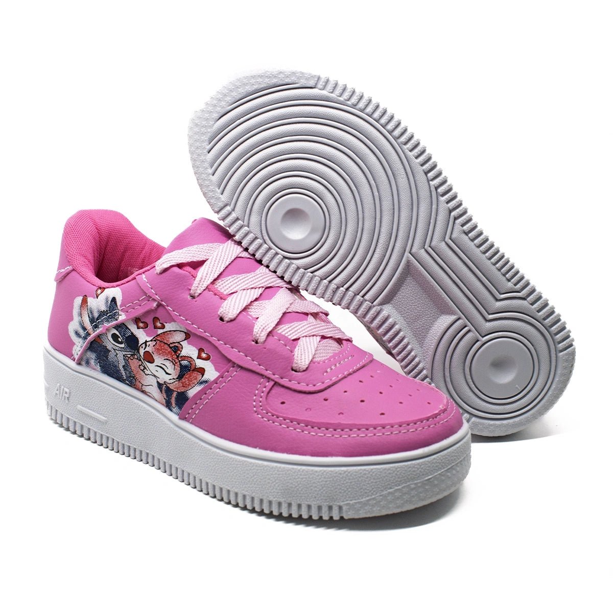 Kit Menina Tênis Infantil Stitch + Chinelo Infantil Personagem - RecordeOnLine