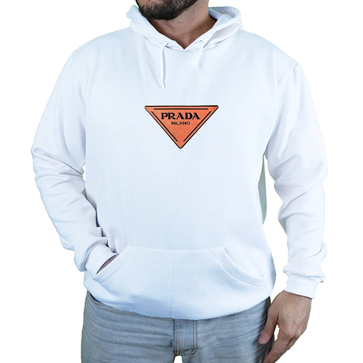 Blusa Moletom Prada Milano Triangle Com Capuz Premium - RecordeOnLine