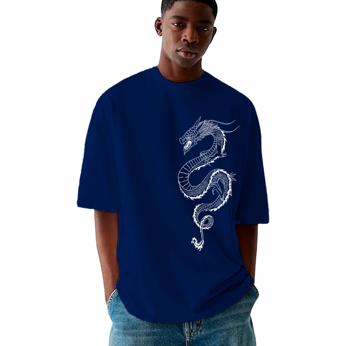 Camiseta Masculina Oversized Dragão - RecordeOnLine