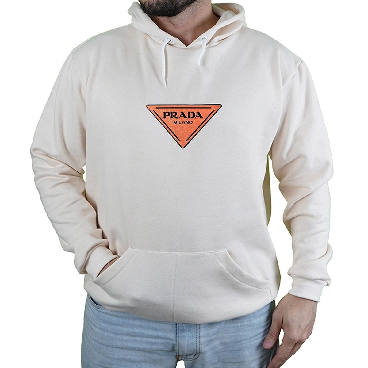 Blusa Moletom Prada Milano Triangle Com Capuz Premium - RecordeOnLine